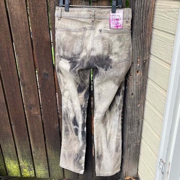 Volcom Stone Boardwear Vintage Tie Dye Acid Wash Jeans In Brown Sz 30 - Picture 1 of 15